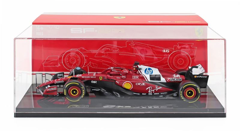 1:18 Bburago - Ferrari F1 SF-25 Team Scuderia Ferrai HP #16 Season  2025 C. Leclerc *Mit Vitrine*