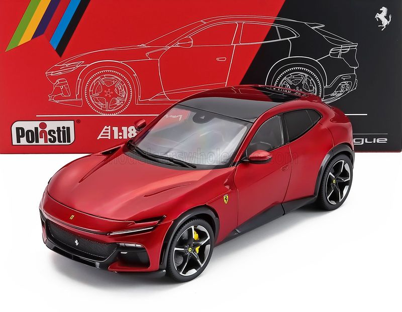 1:18 Polistil - 2022 Ferrari Purosangue Rosso Magma *Mit Vitrine*