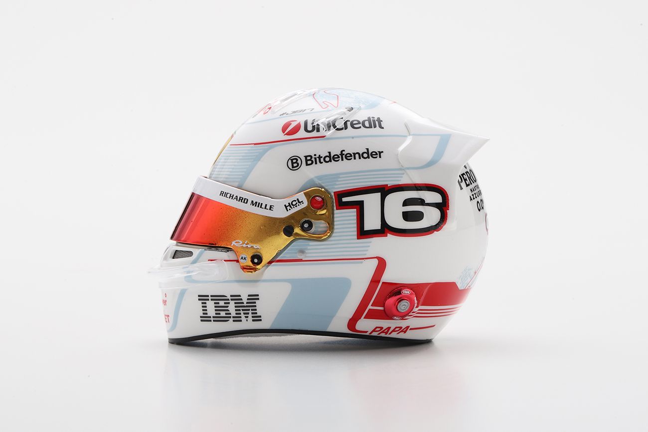 1:5 Looksmart Helmets - Charles Leclerc – Scuderia Ferrari HP Monaco GP 2025 – 2nd Place 1:5 Looksmart Helmets - Charles Leclerc – Scuderia Ferrari HP Monaco GP 2025 – 2nd Place