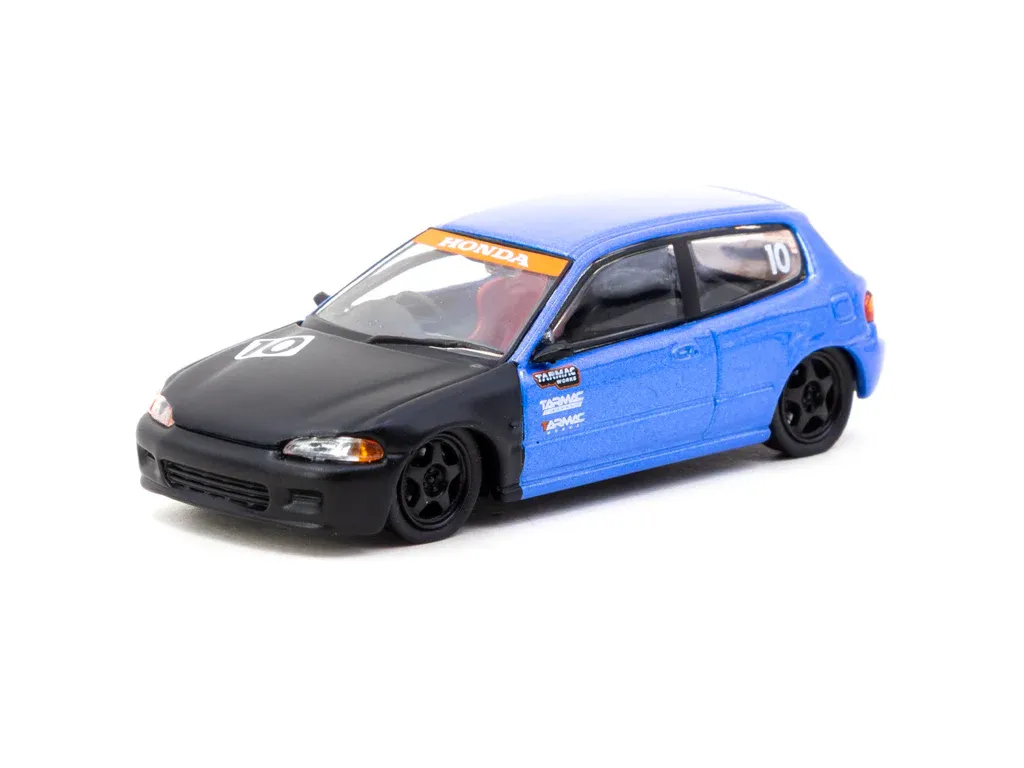 1:64 Tarmac - Honda Civic EG6 *Tarmac Works 10th Anniversary*, black/blue