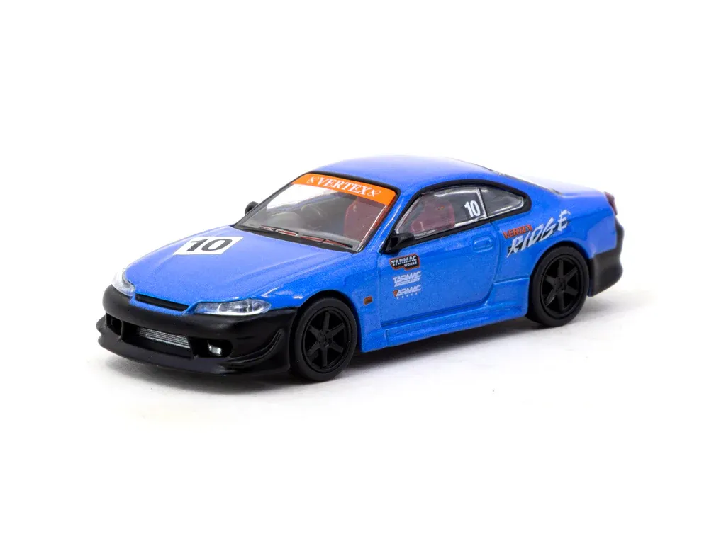 1:64 Tarmac - Vertex Silvia (S15) *Tarmac Works 10th Anniversary*, black/blue