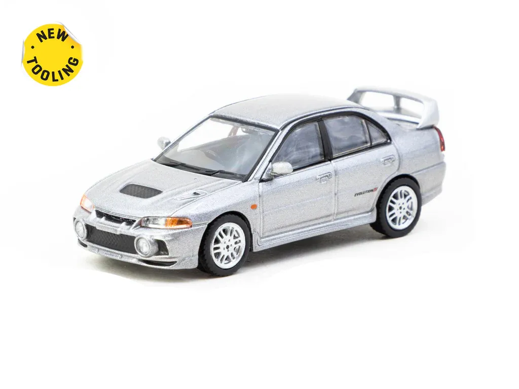 1:64 Tarmac - Mitsubishi Lancer GSR Evolution IV, silver *Tarmac Cards*