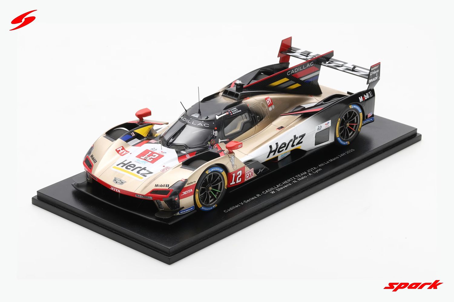 1:18 Spark - Cadillac V-Series.R No.12 CADILLAC HERTZ TEAM JOTA 4th Le Mans 24H 2025 W. Stevens - N. Nato - A. Lynn