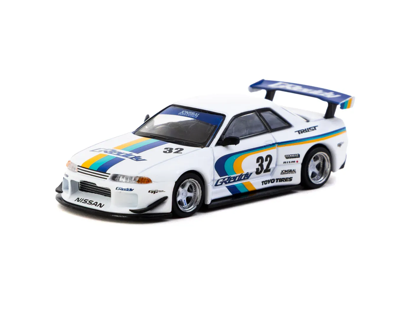 1:64 Tarmac - Nissan Skyline GT-R R32 Widebody Jonsibal Designworks Greddy Limited, white 1:64 Tarmac - Nissan Skyline GT-R R32 Widebody Jonsibal Designworks Greddy Limited, white