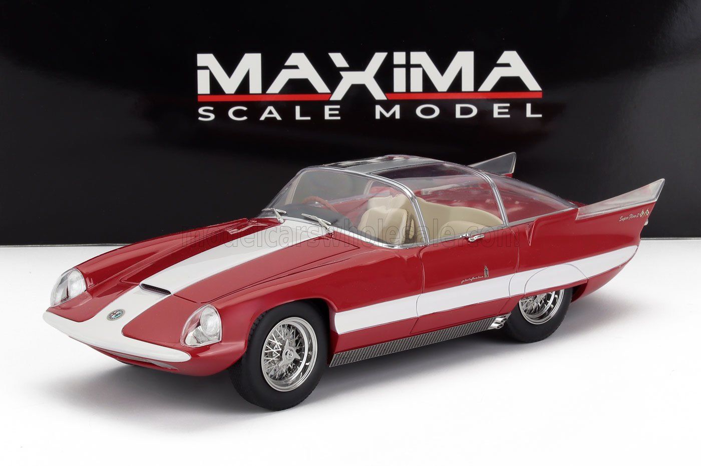 1:18 Maxima Scale Model - 1956 Alfa Romeo 6C 3000 Superflow II Pininarina Red