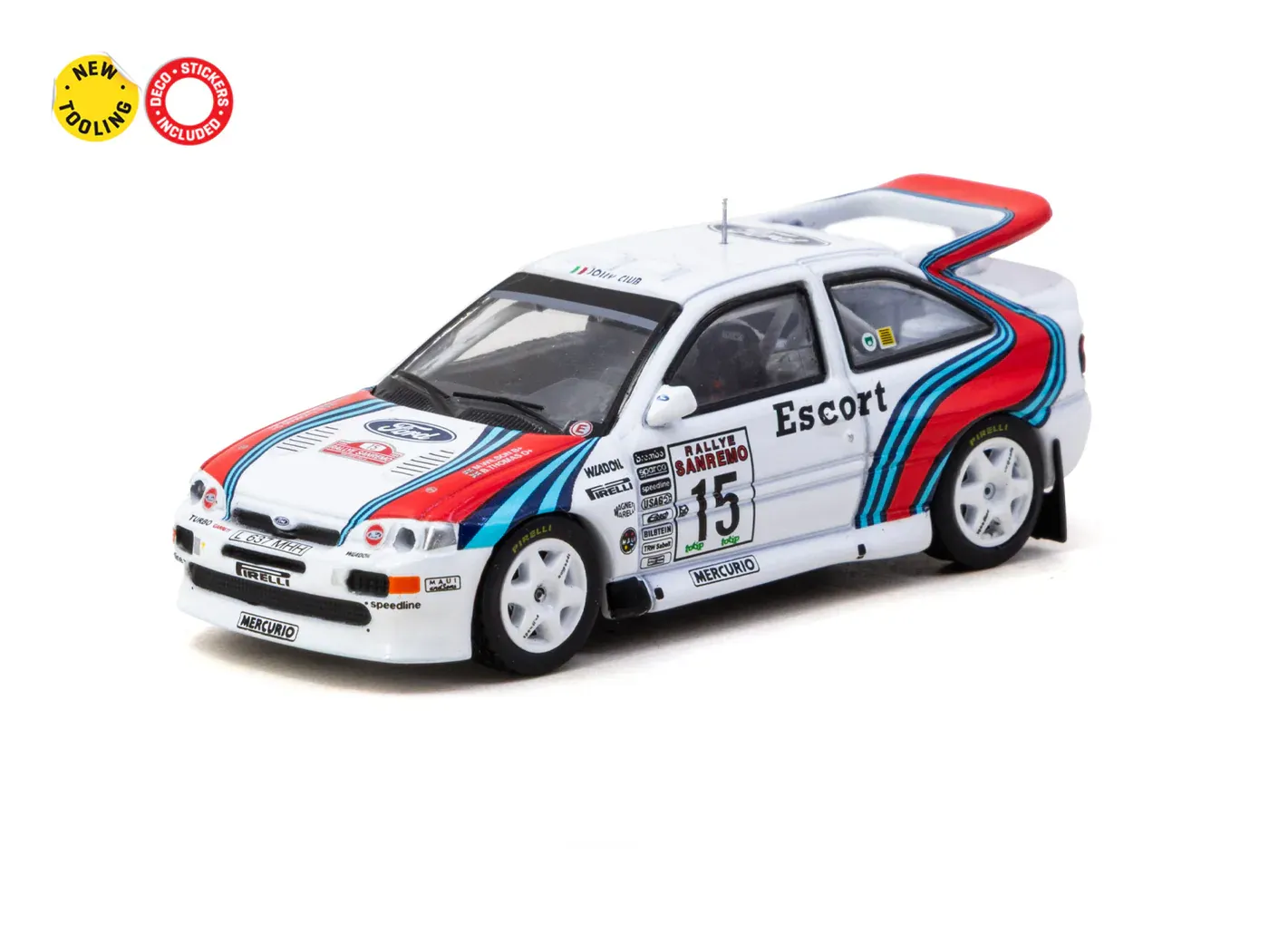 1:64 Tarmac - 1994 Ford Escort RS Cosworth #15 Malcolm Wilson/Bryan Thomas WRC Rallye Sanremo 1:64 Tarmac - 1994 Ford Escort RS Cosworth #15 Malcolm Wilson/Bryan Thomas WRC Rallye Sanremo