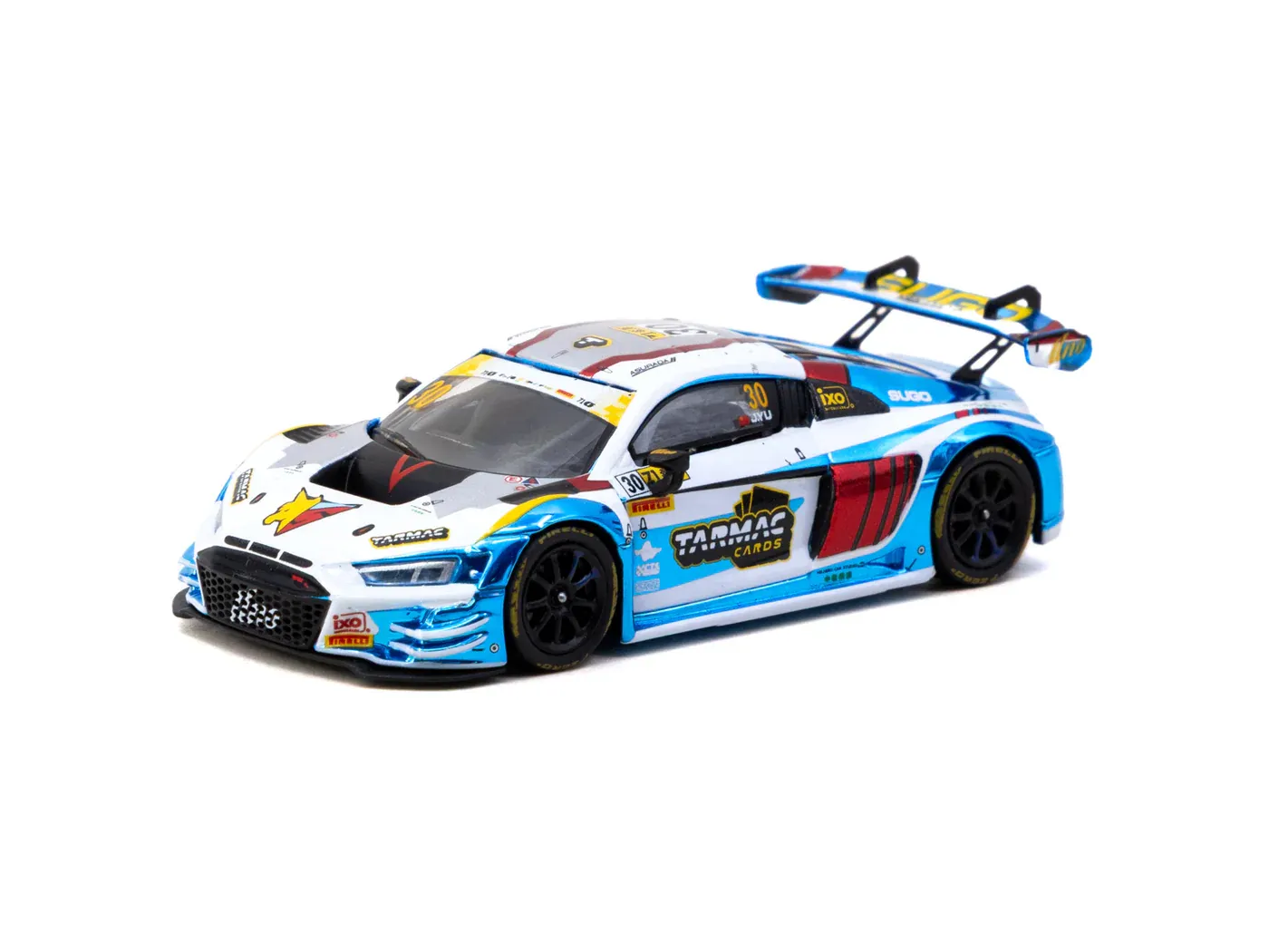 1:64 Tarmac - 2024 Audi R8 LMS GT3 evo II, James Yu Macau GT Cup - FIA GT World Cup Uno Racing *Tarmac Cards*