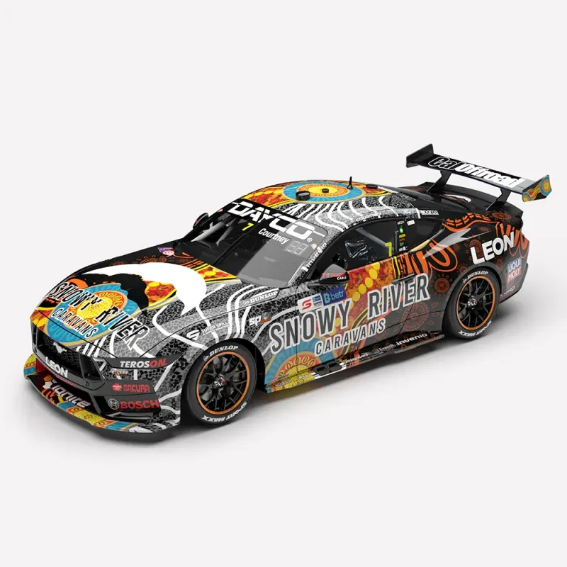 1:18 Authentic Collectables - Snowy River Racing #7 Ford Mustang GT - 2025 Betr Darwin Triple Crown Indigenous Round - Driver: James Courtney