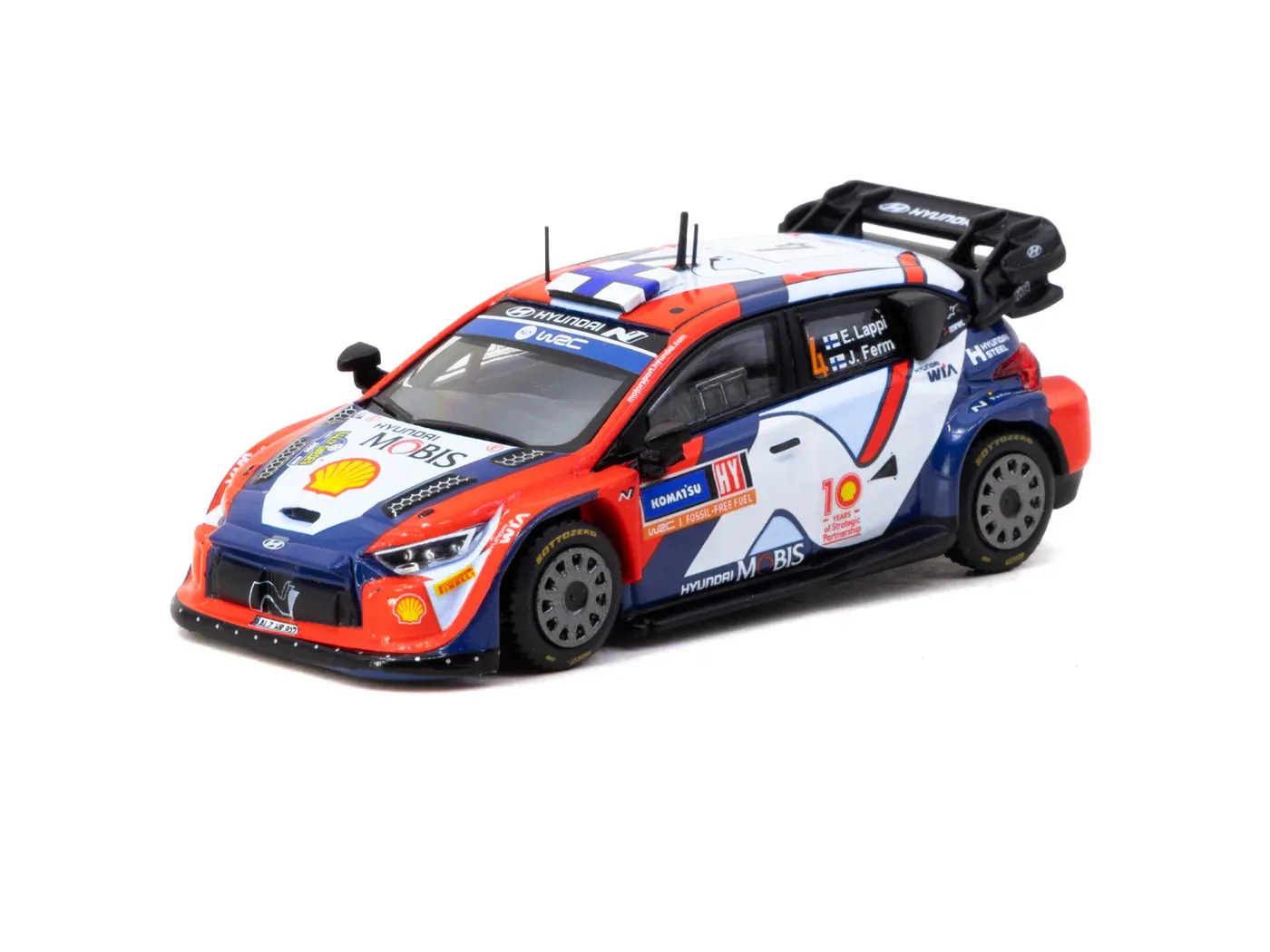 1:64 Tarmac - 2024 Hyundai i20 N Rally1 Hybrid #4 Esapekka Lappi/Janne Ferm, Rally Sweden Winner