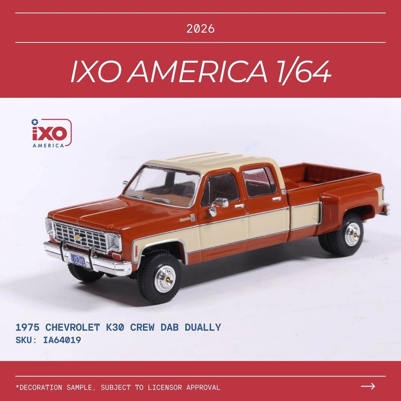 1:64 Ixo USA - 1975 Chevrolet K30 Crew Dab Dually, grecian bronze/santa fe tan deluxe two-tone