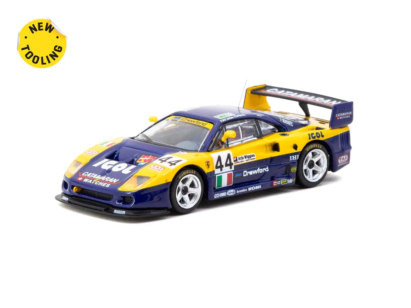 1:64 Tarmac - Ferrari F40 GTE #44 Luciano Della Noce/Anders Olofsson/Carl Rosenblad 24h of Le Mans