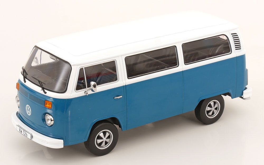 1:18 KK Scale - VW Bus T2b Fuchs-Felgen 1972 blau/weiß