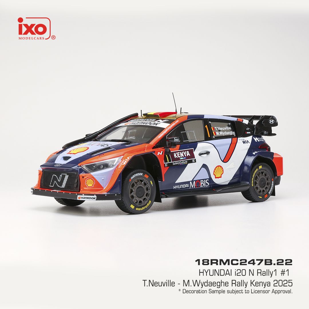 1:18 Ixo - Hyundai i20 N Rally1, Safari Rallye Kenia, 2025, #1 T. Neuville