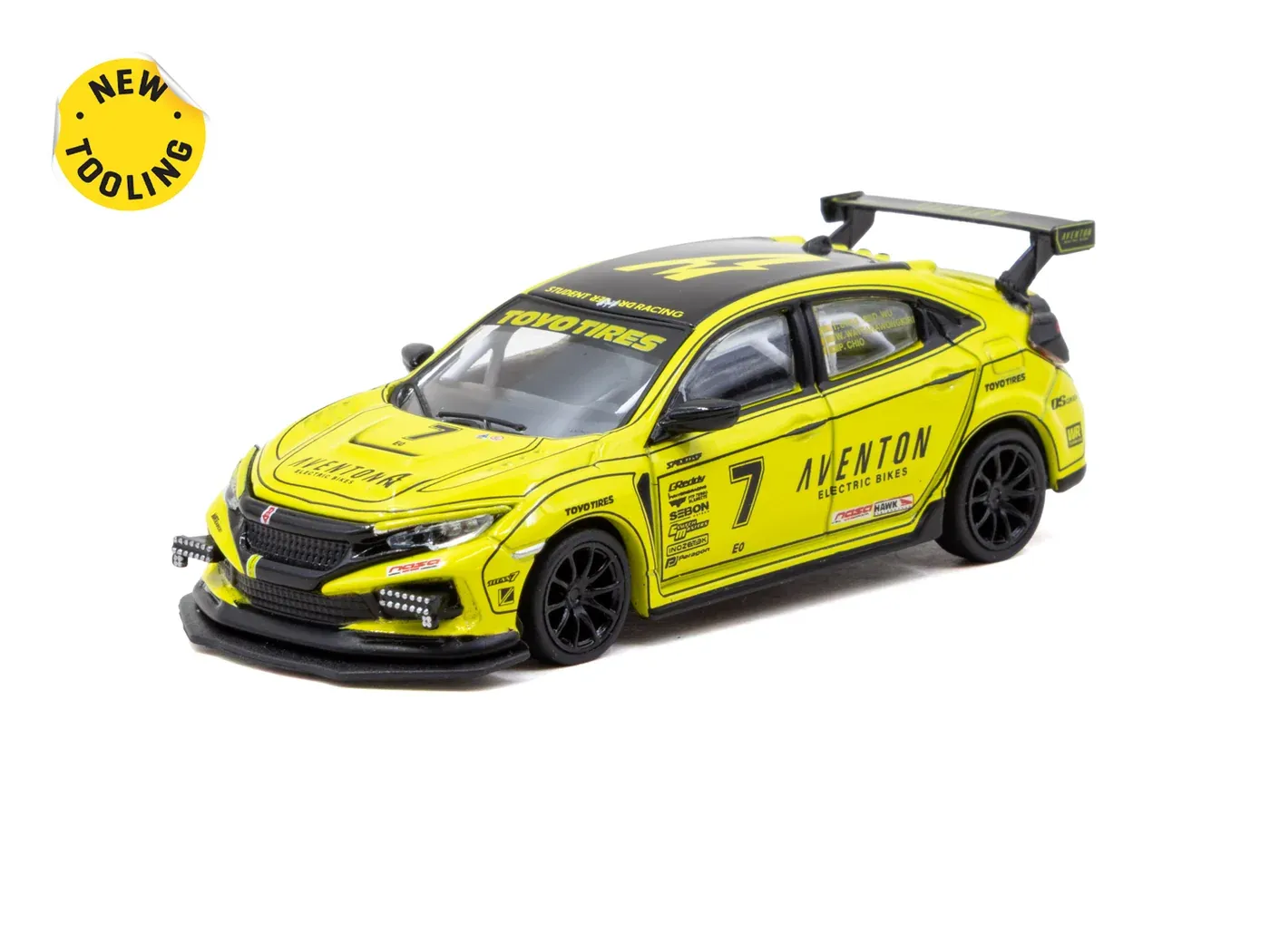 1:64 Tarmac - Honda Civic TYPE R FK8 #7 Daniel Wu/Tazio Ottis/Will Watanawongkiri/Patrick Chio NASA Western Endurance Racing Championship 2022 *Tarmac Cards*