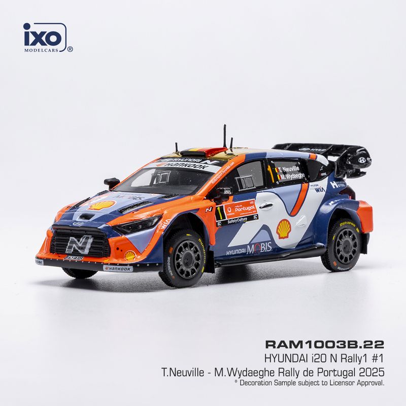 1:43 Ixo - Hyundai i20 N Rally1, Rally Portugal, 2025, #1, T. Neuville - M. Wydaeghe 1:43 Ixo - Hyundai i20 N Rally1, Rally Portugal, 2025, #1, T. Neuville - M. Wydaeghe