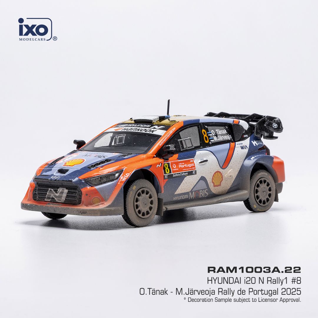 1:43 Ixo - Hyundai i20 N Rally1, Rally Portugal, 2025, #8, O. Tänak - M. Järveoja