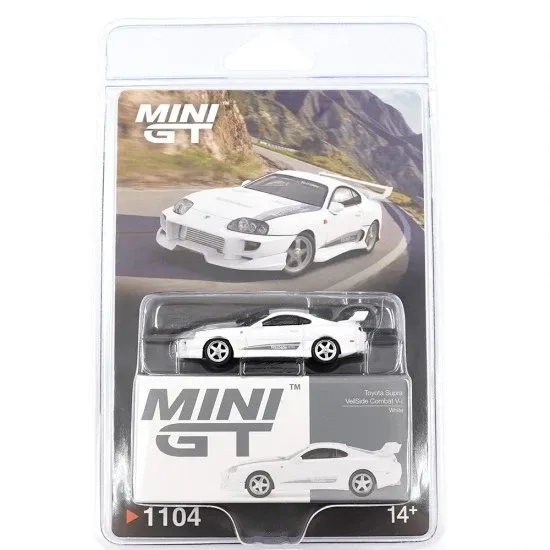 1:64 Mini GT - 2014 Toyota Supra MK4 (A80) Veilside Combat V-I, white pearl metallic *Blister packaging*