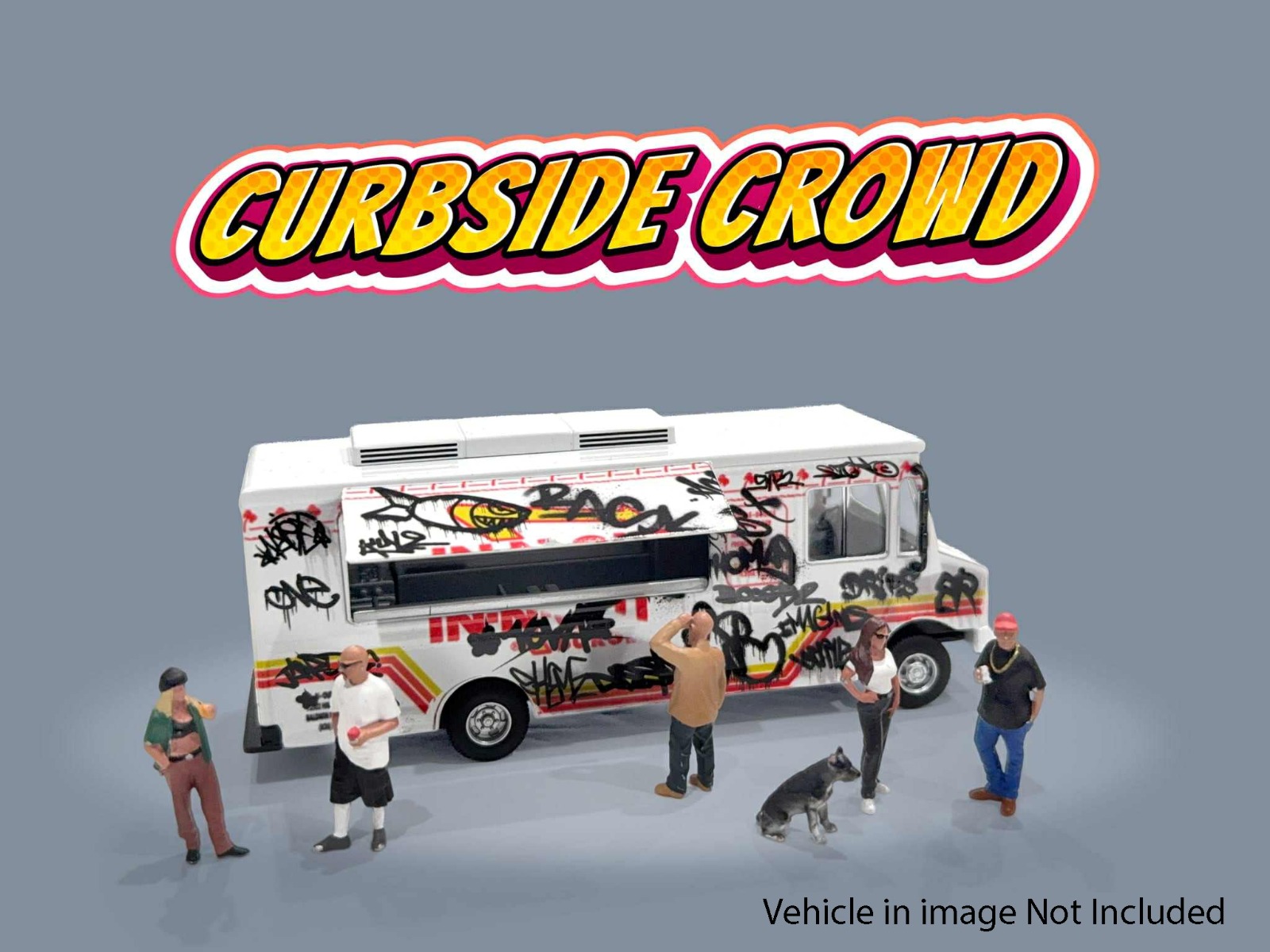 1:64 American Diorama - Figure set - Curbside Crowd