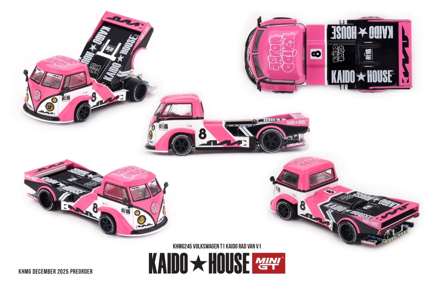 1:64 Mini GT - Volkswagen T1 KAIDO RADVAN V1 Pink