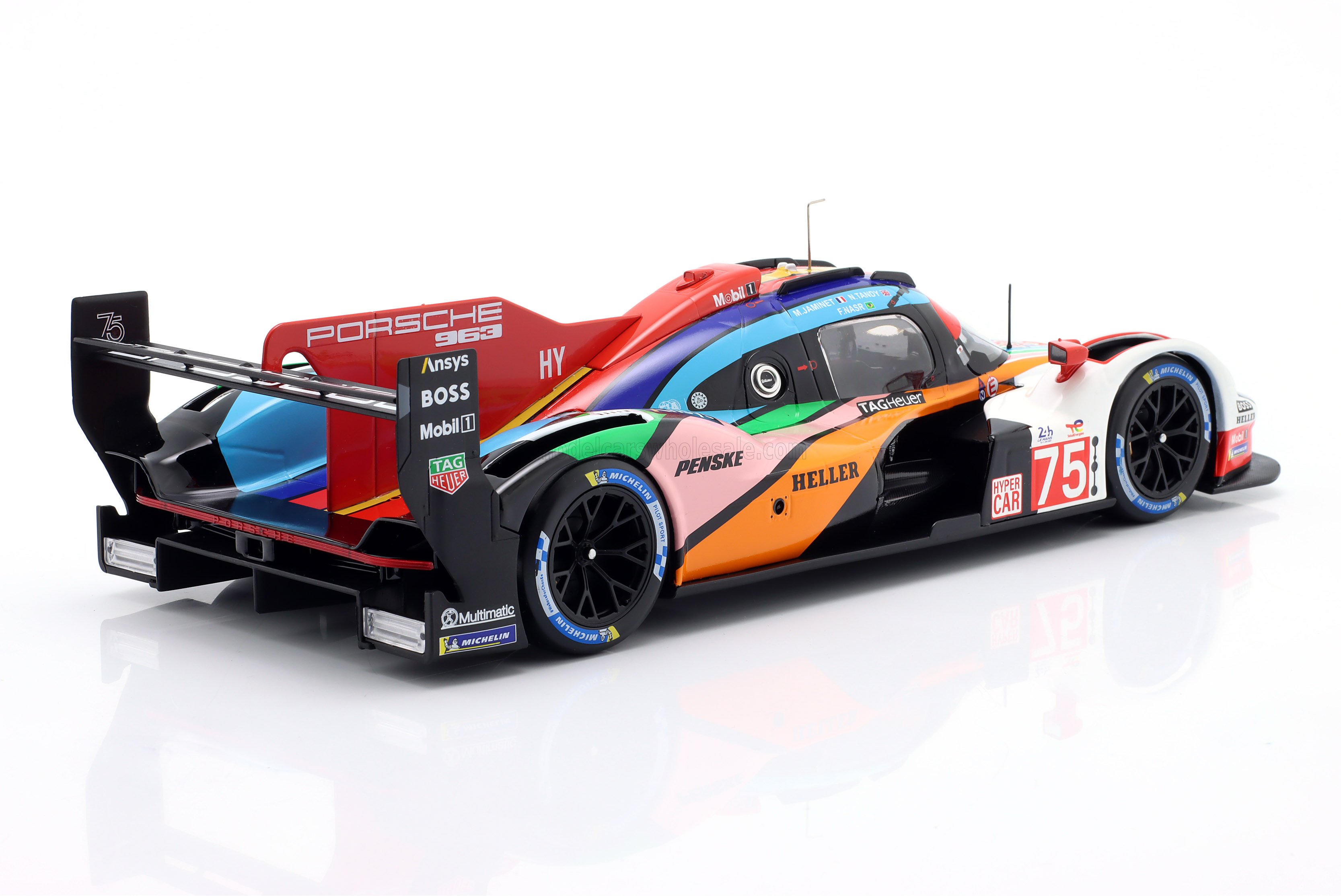 1:18 Ixo - Porshce 963 9rd 4.6L Turbo V8 Team Porsche Penske Motorsport #75 24h Le Mans 2023 F. Nasr - M. Jaminet - N. Tandy
