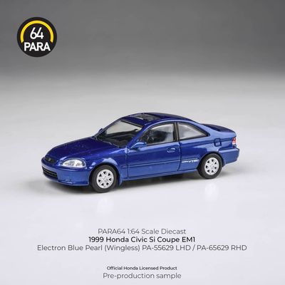 1:64 Para64 - 1999 Honda Civic EM1, electron blue pearl (wingless) 1:64 Para64 - 1999 Honda Civic EM1, electron blue pearl (wingless)
