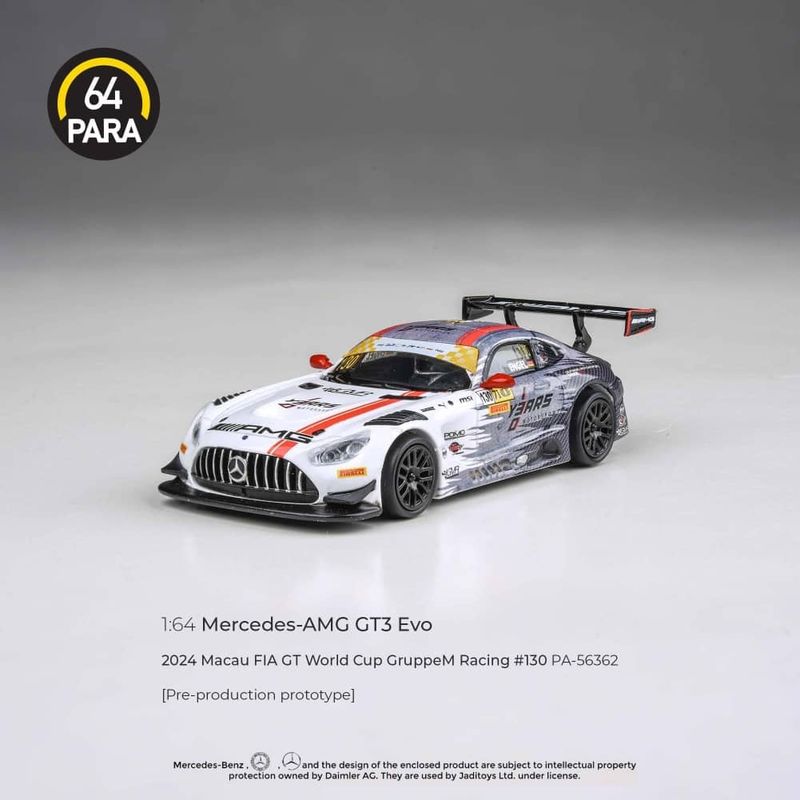 1:64 Para64 - 2024 Mercedes-AMG GT3 Macau FIA GT World Cup GruppeM Racing #130 P1 1:64 Para64 - 2024 Mercedes-AMG GT3 Macau FIA GT World Cup GruppeM Racing #130 P1