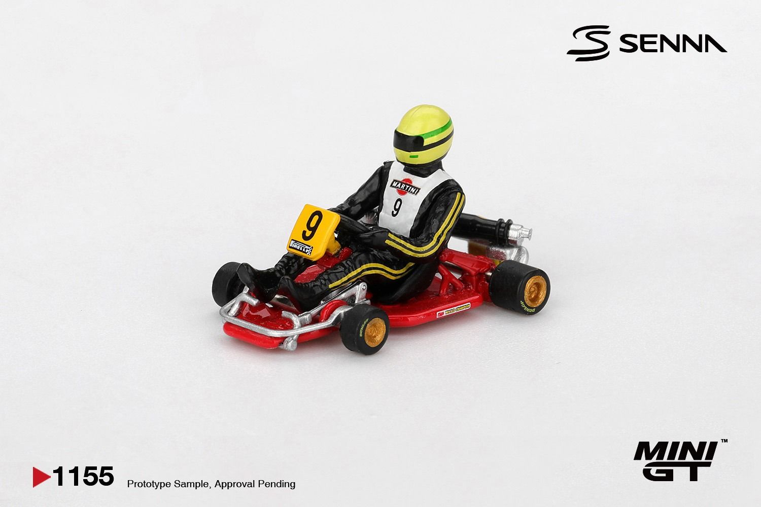 1:64 Mini GT - 1981 Senna Kart Formula K #9 Ayrton Senna Da Silva Karting World Championship *Blister packaging*