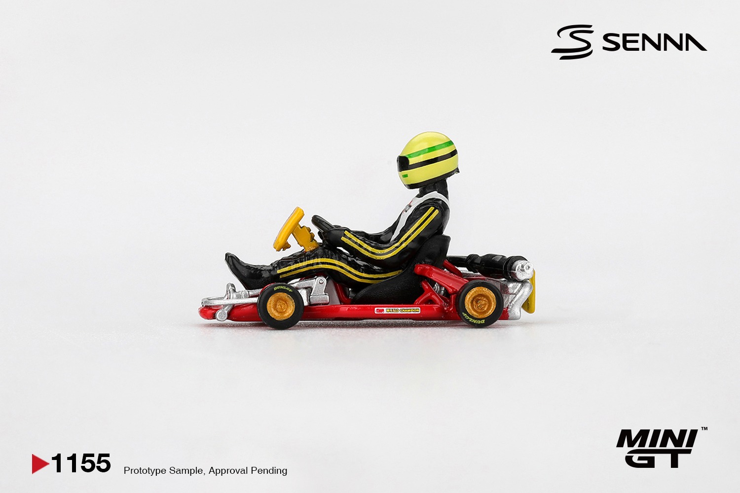 1:64 Mini GT - 1981 Senna Kart Formula K #9 Ayrton Senna Da Silva Karting World Championship *Blister packaging*