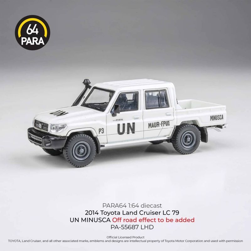 1:64 Para64 - 2014 Toyota Land Cruiser LC79 UN MINUSCA Off road effect 1:64 Para64 - 2014 Toyota Land Cruiser LC79 UN MINUSCA Off road effect