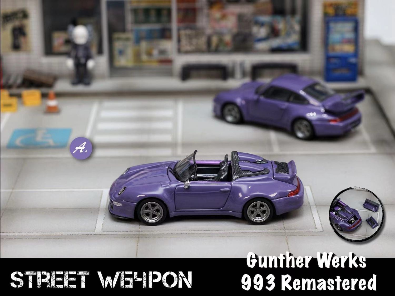 1:64 Street Weapon - Porsche Gunther Werks 993 Spider Purple