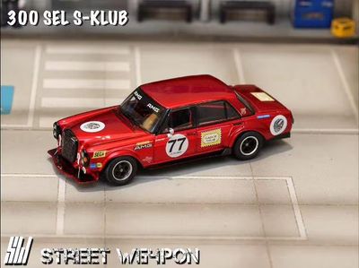 1:64 Street Weapon - Mercedes-Benz 300SEL, red pig
