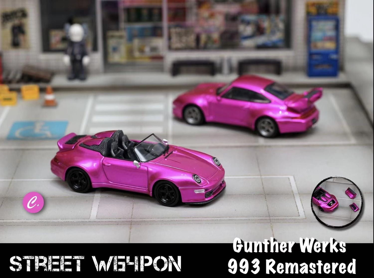 1:64 Street Weapon - Porsche Gunther Werks 993 Spider Pink