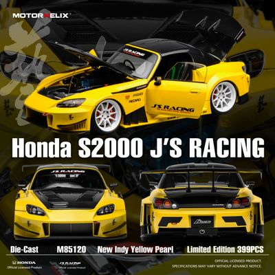 1:18 Motorhelix - 2001 Honda S2000 Spider Hardtop J's Racing Yellow 1:18 Motorhelix - 2001 Honda S2000 Spider Hardtop J's Racing Yellow