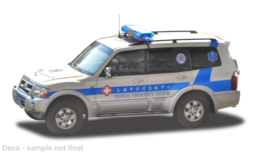 1:18 Sunstar - Mitsubishi Pajero V73 Shanghai Medical Emergency Center