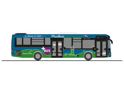 1:87 Rietze - MAN Lions Intercity LE, DB Weser-Ems-Bus - PlusBus OstFriesland 1:87 Rietze - MAN Lions Intercity LE, DB Weser-Ems-Bus - PlusBus OstFriesland