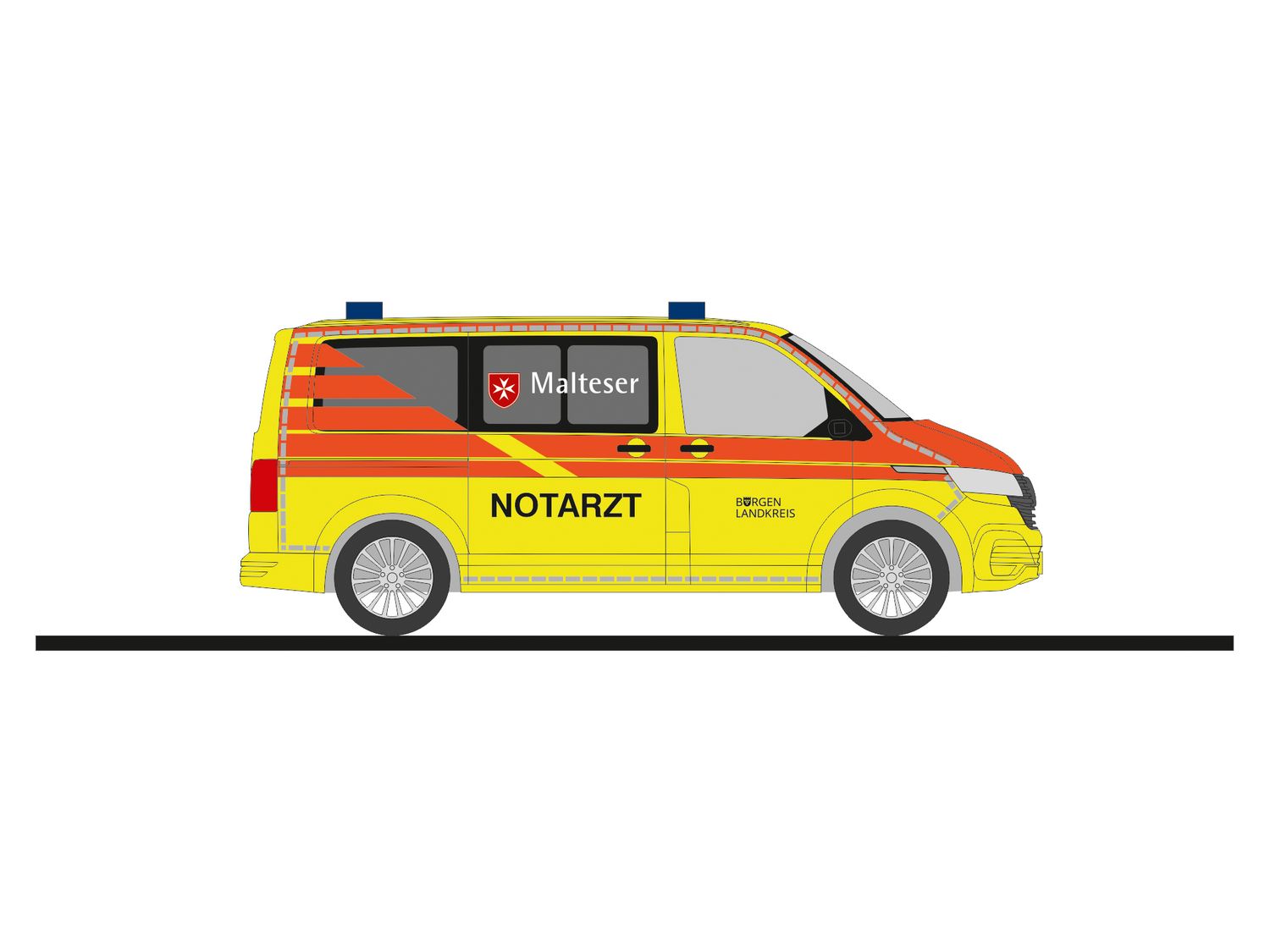 1:87 Rietze - VW T6.1, NEF Malteser Burgen Landkreis
