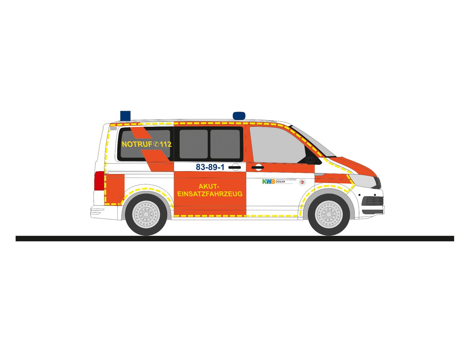 1:87 Rietze - VW T6, Akut-Einsatzfahrzeug Goslar