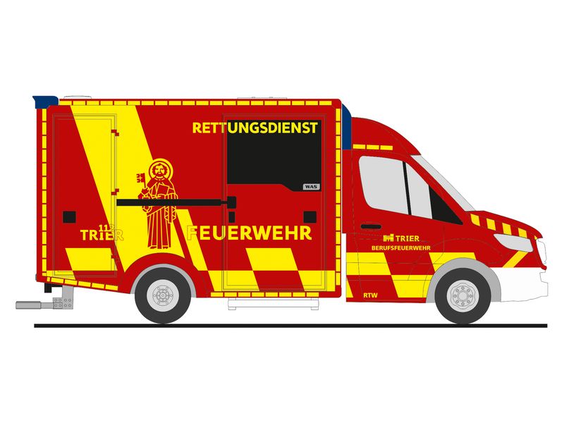 1:87 Rietze - Wietmarscher Ambulanzfahrzeug - Design RTW, 2018, Rettungsdienst BF Trier 1:87 Rietze - Wietmarscher Ambulanzfahrzeug - Design RTW, 2018, Rettungsdienst BF Trier