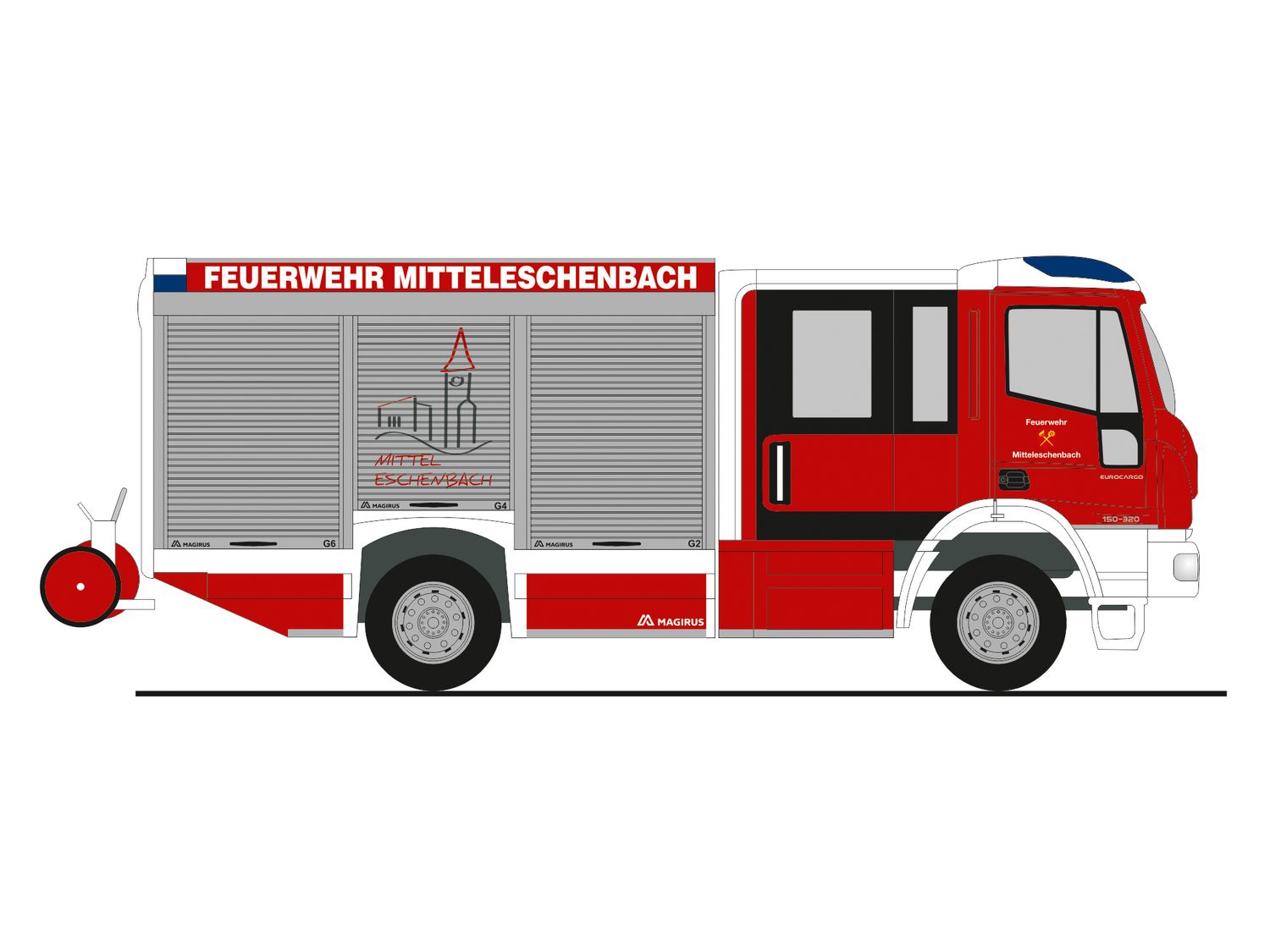 1:87 Rietze - Magirus HLF Team Cab, FW Mitteleschenbach (Ansbach)