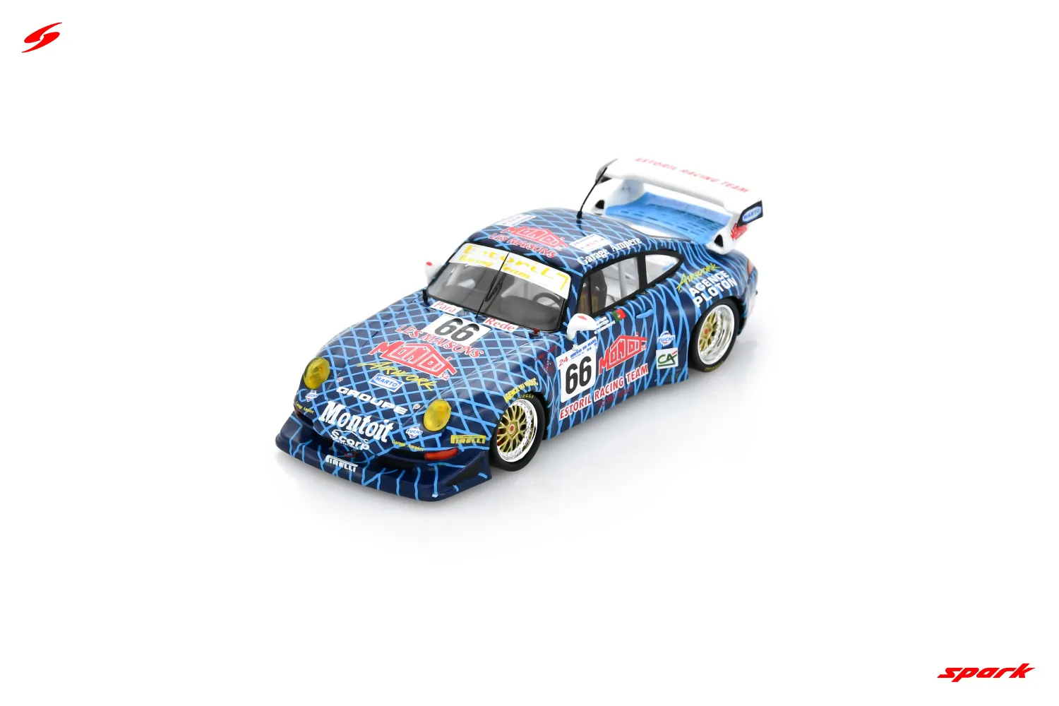 1:43 Spark - Porsche GT2 No.66 Le Mans 24H 1999 M. Monteiro - M Monteiro - M Maisonneuve
