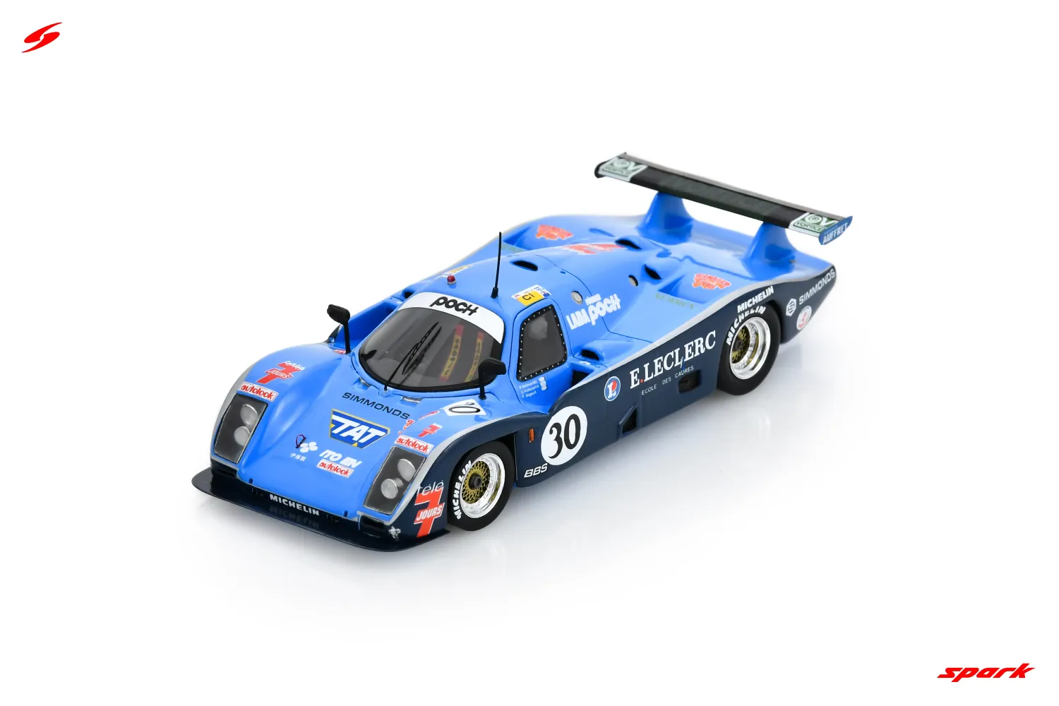 1:43 Spark - Cougar C22 No.30 Le Mans 24H 1988 P. Belmondo - U. Katayama - F. Migault