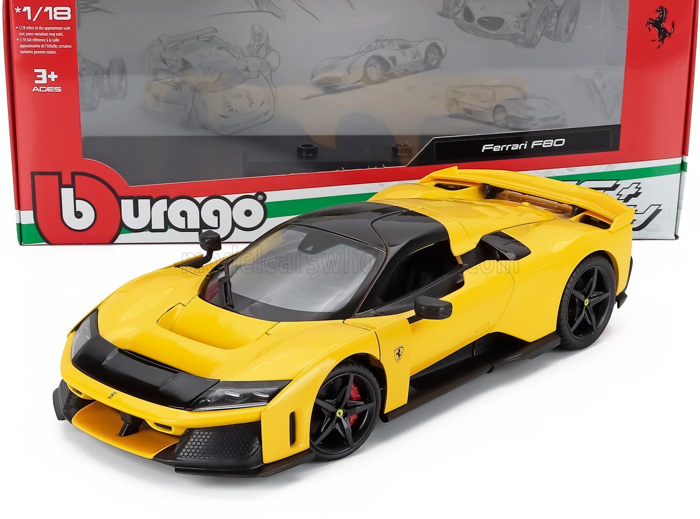 1:18 Bburago - 2024 Ferrari F80 Yellow