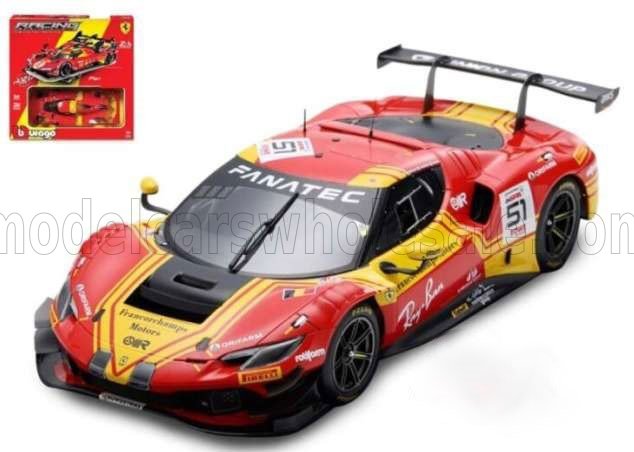 1:24 Bburago - Ferrari 296 GT3 3.0L Turbo V6 Team AF Corse #51 Imsa Season 2025 A. Rovera - A. Pierguidi - V. Abril
