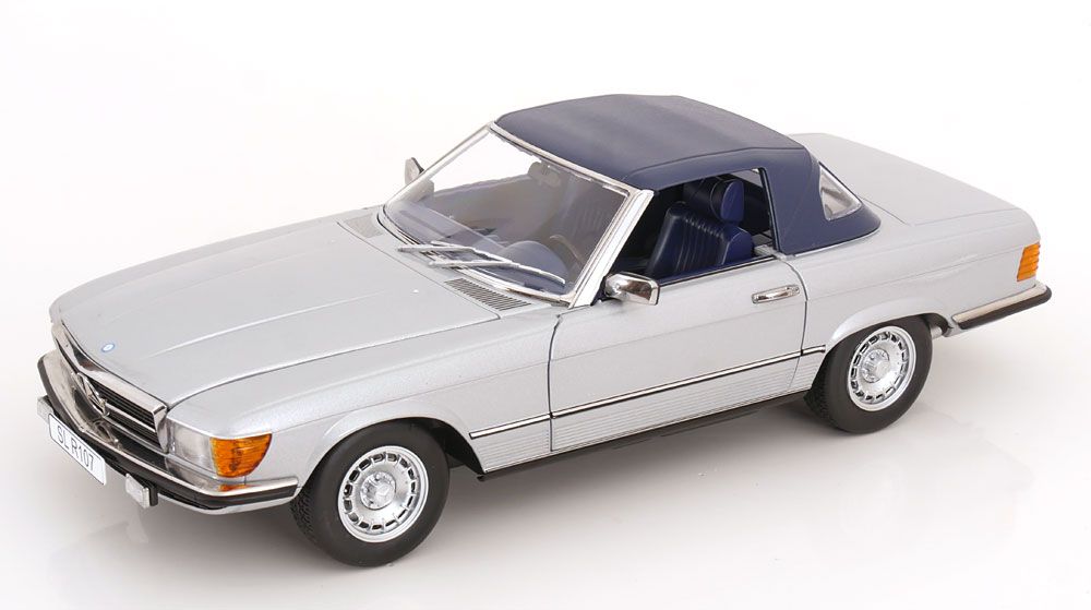 1:12 KK Scale - Mercedes 450 SL R107 mit abnehmbarem Softtop 1985 silber