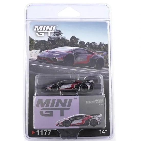 1:64 Mini GT - 2025 Lamborghini Huracan GT Ronin, grey/red *Blister packaging*