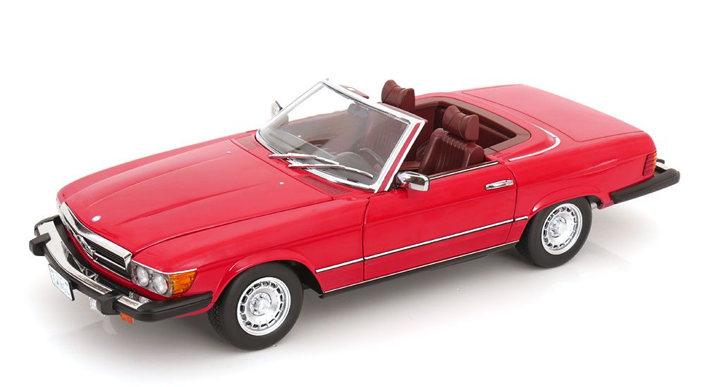 1:12 KK Scale - Mercedes 450 SL R107 US-Version mit abnehmbarem Softtop 1979 rot