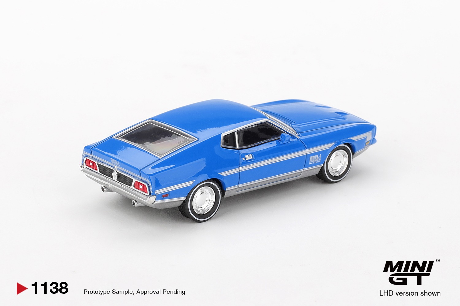1:64 Mini GT - 1971 Ford Mustang Mach 1, Grabber blue