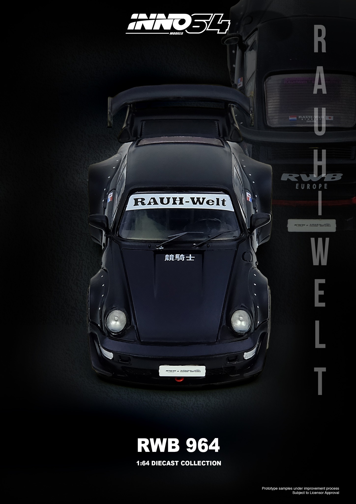 1:64 Inno64 - RWB 964, black matt