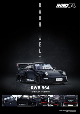1:64 Inno64 - RWB 964, black matt
