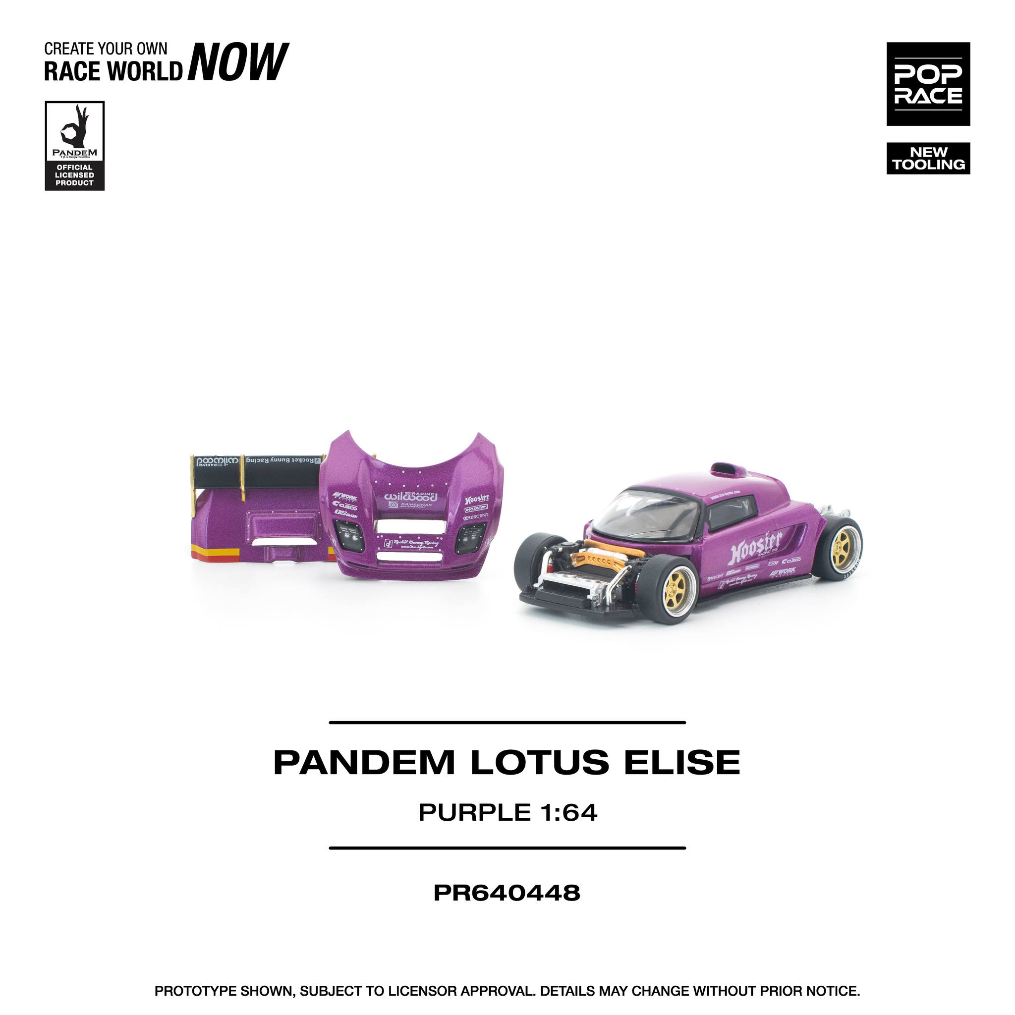 1:64 Pop Race Limited - Pandem Lotus Elise, purple
